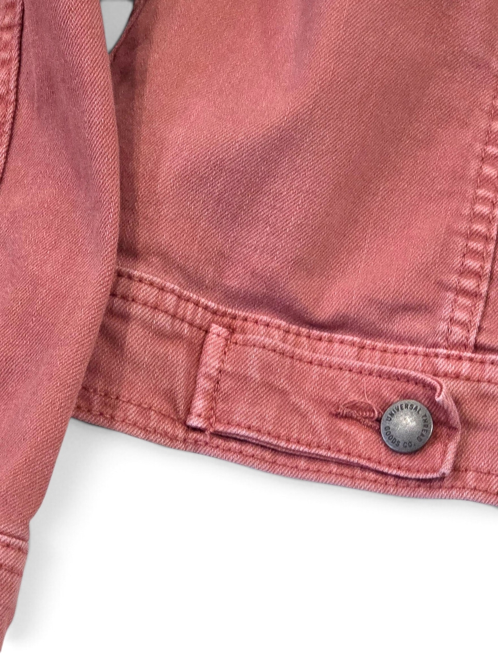 Universal Thread Freeborn Denim Jacket Pink Rose XL Stretch Jean Jacket Like New - Picture 7 of 14